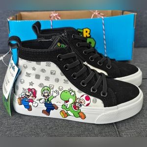 New ground up Mario high top sneakers big kids size 12